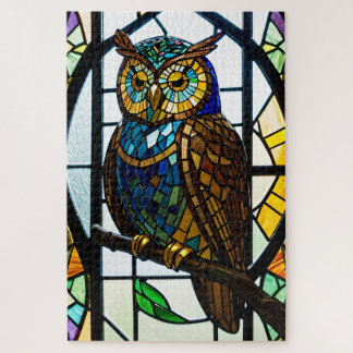 Stained Glass Owl Jigsaw - 2 Puzzle Legpuzzel