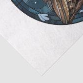 Stained Glass Owl Tissuepapier (Detail)