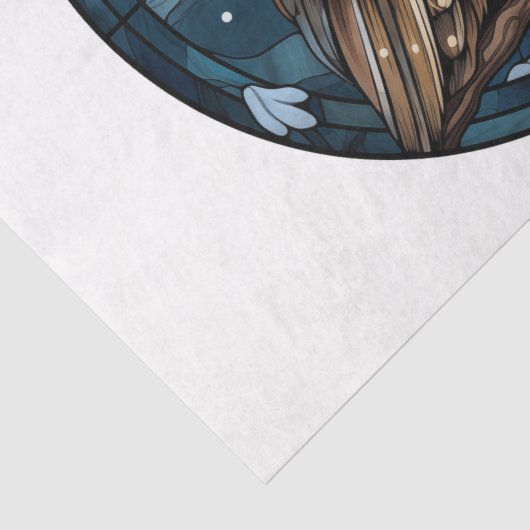 Stained Glass Owl Tissuepapier (Detail)