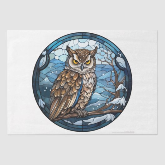 Stained Glass Owl Tissuepapier (Voorkant)