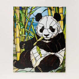 Stained Glass Panda Jigsaw Puzzle Legpuzzel