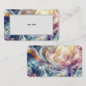Stained glass pastel colourful abstract visitekaartje (Voorkant / Achterkant)