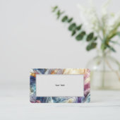 Stained glass pastel colourful abstract visitekaartje (Staand voorkant)