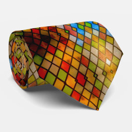 Stained Glass Pattern Church Tie Stropdas
