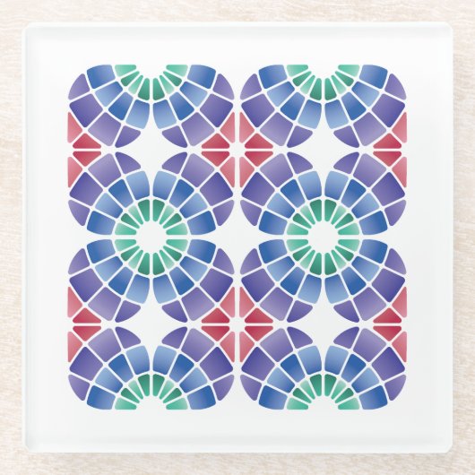 Stained Glass (Pattern - Daylight) Glazen Onderzetter (Voorkant)