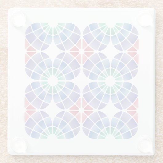 Stained Glass (Pattern - Daylight) Glazen Onderzetter (Achterkant)