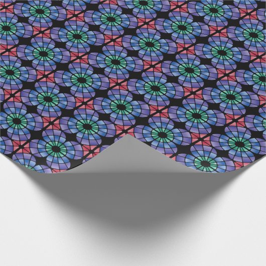 Stained Glass (Pattern - Midnight) Cadeaupapier (Hoek)