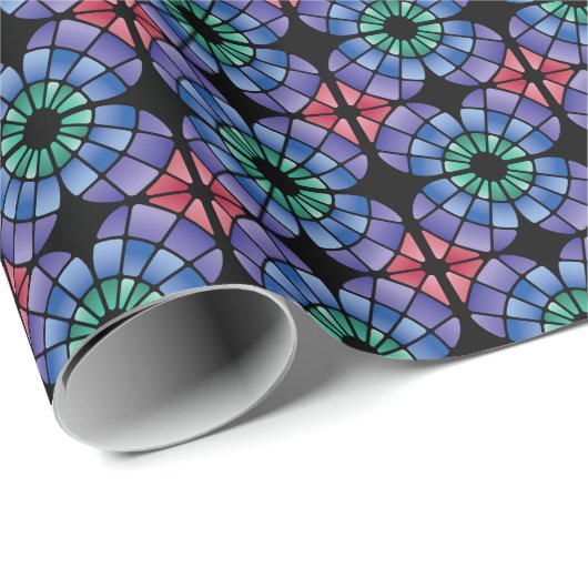 Stained Glass (Pattern - Midnight) Cadeaupapier (Rol Hoek)