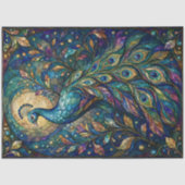 Stained Glass Peacock Decoupage Tissuepapier (Voorkant)