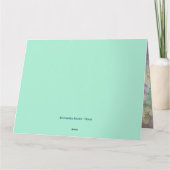 Stained Glass Peacock Floral Wreath Art Kaart (Achterkant)