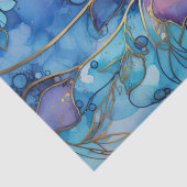 Stained Glass Purple Blue Florals Luxe Aesthetics Tissuepapier (Detail)