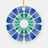 Stained Glass (Radial - Daylight) Keramisch Ornament (Achterkant)