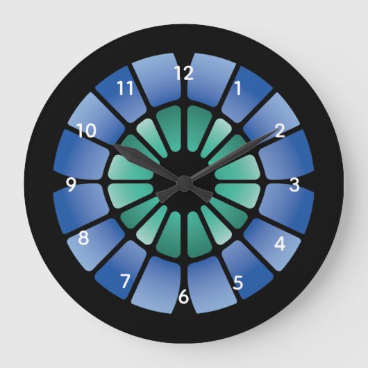 Stained Glass (Radial - Midnight) Grote Klok (Voorkant)