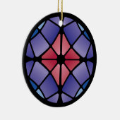 Stained Glass (Radial - Midnight) Keramisch Ornament (Rechts)