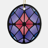 Stained Glass (Radial - Midnight) Keramisch Ornament (Links)