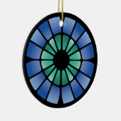 Stained Glass (Radial - Midnight) Keramisch Ornament (Rechts)