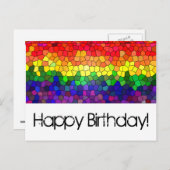 Stained Glass Rainbow - Birthday Card Briefkaart (Voorkant / Achterkant)