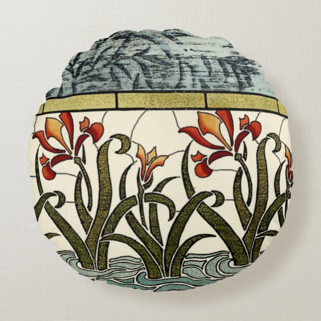 Stained Glass Rond Kussen (Voorkant)