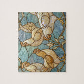 Stained Glass Roosters Elegant Chicken Farmhouse Legpuzzel (Verticaal)