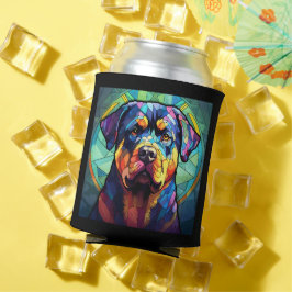 Stained Glass Rottweiler Blikjeskoeler