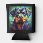 Stained Glass Rottweiler  Blikjeskoeler (Achterkant)