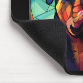 Stained Glass Rottweiler  Muismat (Hoek)