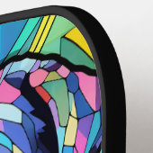 Stained Glass Rottweiler Pickleball Paddle (Links Detail)