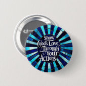 Stained Glass - Show Love Ronde Button 5,7 Cm (Voorkant /achterkant)