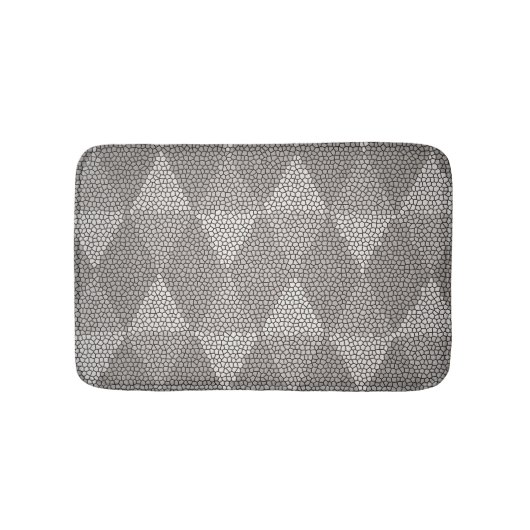 Stained Glass Silver Diamond Pattern Badmat (Voorkant)