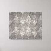 Stained Glass Silver Diamond Pattern Canvas Afdruk (Voorkant)