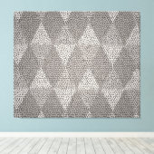 Stained Glass Silver Diamond Pattern Canvas Afdruk (Insitu (Houten vloer))