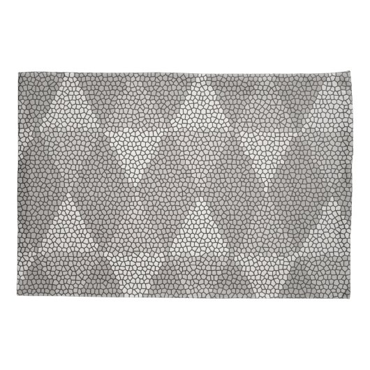 Stained Glass Silver Diamond Pattern Kussensloop (Achterkant)