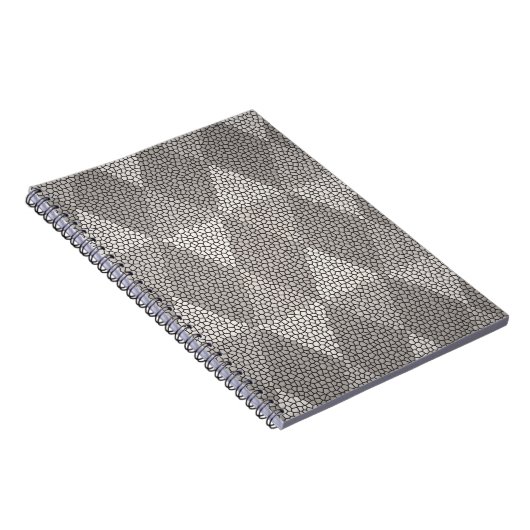 Stained Glass Silver Diamond Pattern Notitieboek (Rechterzijde)