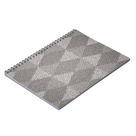 Stained Glass Silver Diamond Pattern Notitieboek (Linkerzijde)