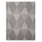 Stained Glass Silver Diamond Pattern Notitieboek (Voorkant)