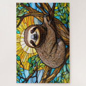 Stained Glass Sloth Jigsaw Puzzle Legpuzzel (Verticaal)