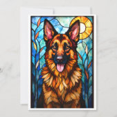 Stained Glass Style Animal Rescue Organization Bedankkaart (Voorkant)