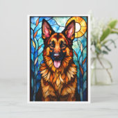 Stained Glass Style Animal Rescue Organization Bedankkaart (Staand voorkant)