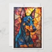 Stained Glass Style Animal Rescue Organization Bedankkaart (Voorkant)