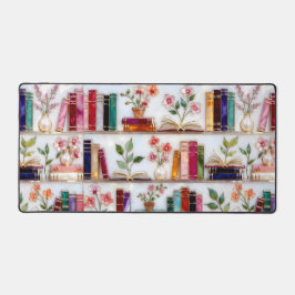 Stained Glass Style Bookshelf Desk Mat