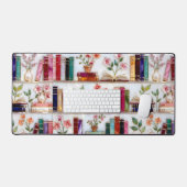 Stained Glass Style Bookshelf Desk Mat (Keyboard & Muis)