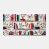 Stained Glass Style Bookshelf Desk Mat (Voorkant)