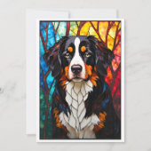 Stained Glass Style Dog Rescue Organization Bedankkaart (Voorkant)
