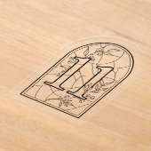 Stained Glass Style Table Number Eleven Acryl Uitnodigingen (Laagn)