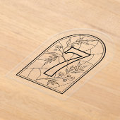 Stained Glass Style Table Number Seven Acryl Uitnodigingen (Laagn)