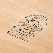 Stained Glass Style Table Number Two Acryl Uitnodigingen (Laagn)