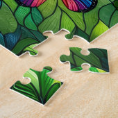 Stained Glass Sunflower Legpuzzel (Zijkant)