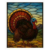 Stained Glass Turkey Poster (Voorkant)