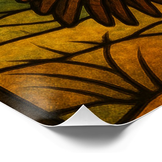 Stained Glass Turkey Poster (Hoek)