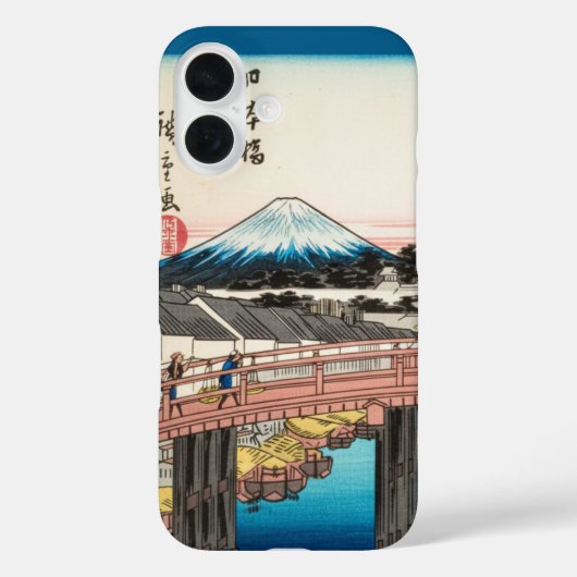 Stained Glass Ukiyo-e: Mount Fuji & Nihonbashi Bri Case-Mate iPhone Case (Achterkant)
